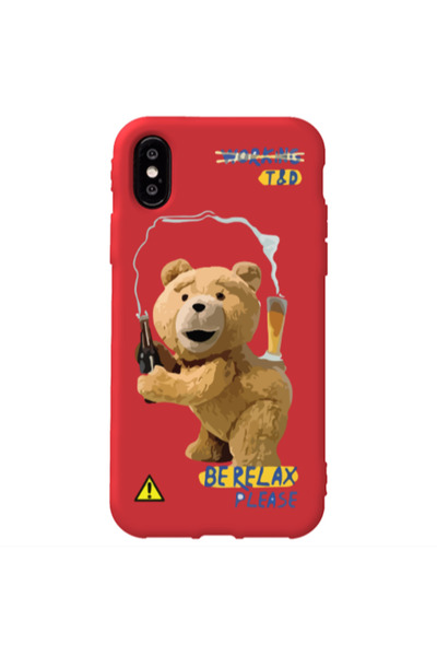 Other Apple iPhone Xs Be Relax Red Colored Silicone TPU Θήκη