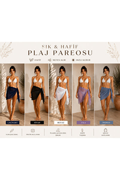 Glowzia Women's Pareo Skirt |   Transparent Beach Pareo |   Summer Pareo with...