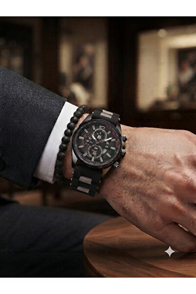 Tisaati Special Series Premium Silicone Cord Luxury Design Men's Wristwatch-W...