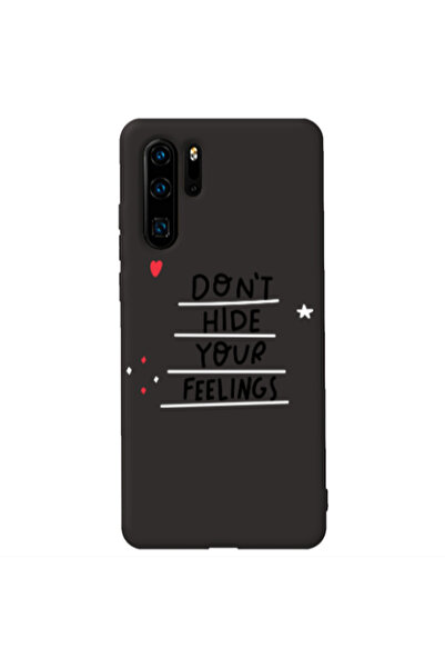 Other Huawei P30 Pro Dont Hide Your Feelings Black Colored Silicone TPU Θήκη