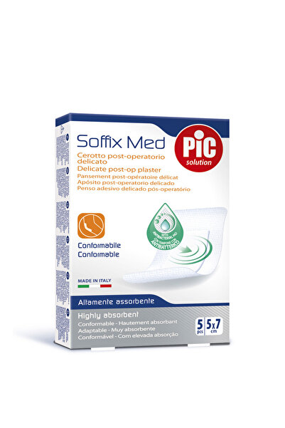 Pic Soffix Med 5x7εκ. 5 τεμάχια Αποστειρωμένη Μη Αυτοκόλλητη Γάζα