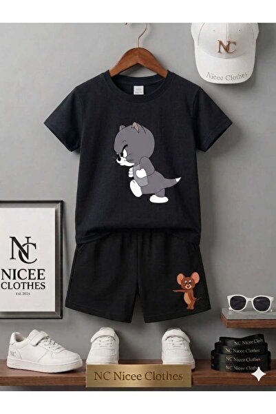NC Nicee Clothes Summer Children's T-Shirt Shorts Unisex (Printed with Sensit...