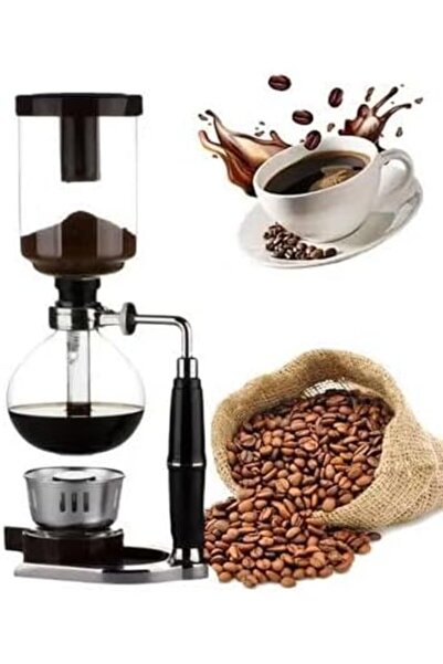 Arabest Table Top Siphon Coffee Maker for 3 Persons with Alcohol Burner,Plast...