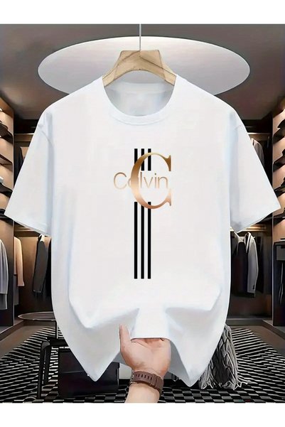 212Wear تي شيرت للأولاد بتصميم جرافيك - تي شيرت صيفي أسود بخطوط بيضاء وحروف ذهبية، قميص قصير الأكمام بياقة مستديرة مسامي للملابس الكاجوال، تي شيرت يومي، ملابس أطفال عصرية، تصميم مريح