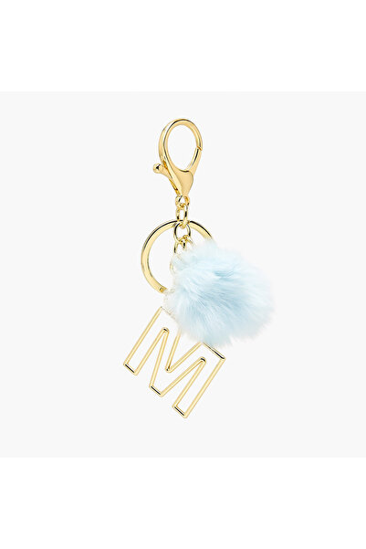 Lifestyle Keychain with Initial 'M' Charm