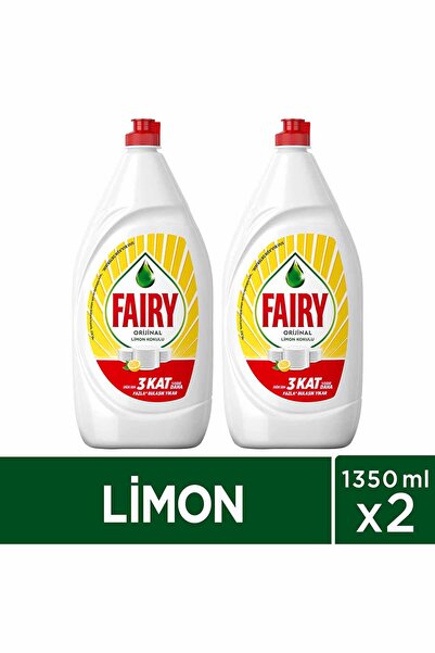 Fairy Orijinal Sıvı Bulaşık Deterjanı 1350 ml Limon Kokulu x2 Adet