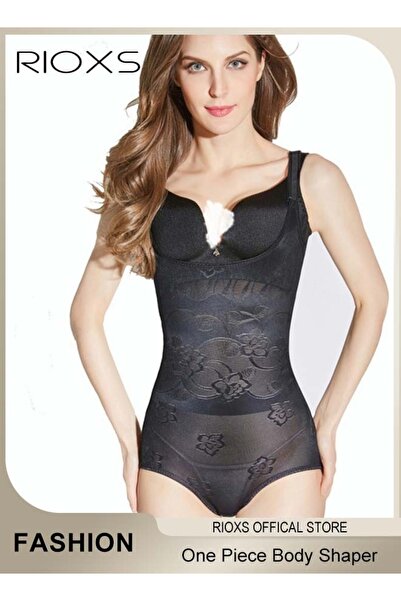 RIOXS Women's One Piece Body Shaper, High Waisted Tummy Control Bodysuit, Sli...