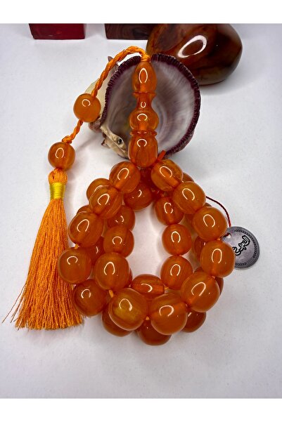 İskenderun Tesbihcilik 15.3/16.4 mm Almarey Orange Dough Collectible Display ...