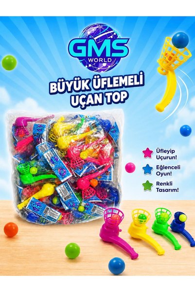 GMS WORLD BÜYÜK ÜFLEMELİ UÇAN TOP 5 ADET / Çocuklar İçin Nefes Egzersizi