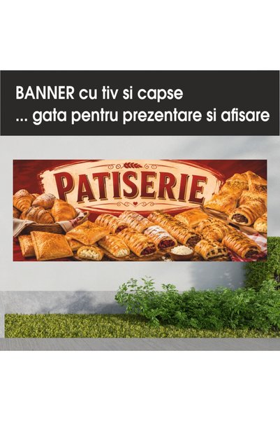 media Banner MEDIA, "Patiserie" model2, 250 x 100 cm, de exterior