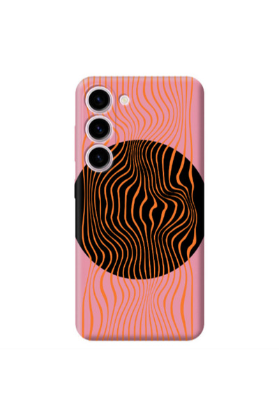 Other Samsung S23 Plus Trapezoidal lines Pink Colored Silicone TPU Θήκη