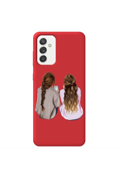 Other Samsung M13 Friends Red Colored Silicone TPU Θήκη