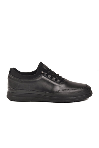 AYAKMOD Black Genuine Leather Men's Casual Shoes 703 m