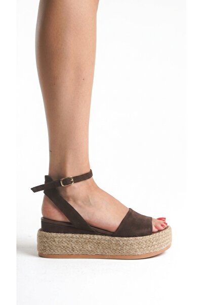 Eysha Zaren Women's Wedge Heel Sandals Straw Sole Open Toe Single Strap Ankle...