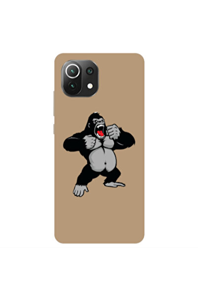 Other Xiaomi Mi 11 Lite Angry Gorilla2 Brown Colored Silicone TPU Θήκη