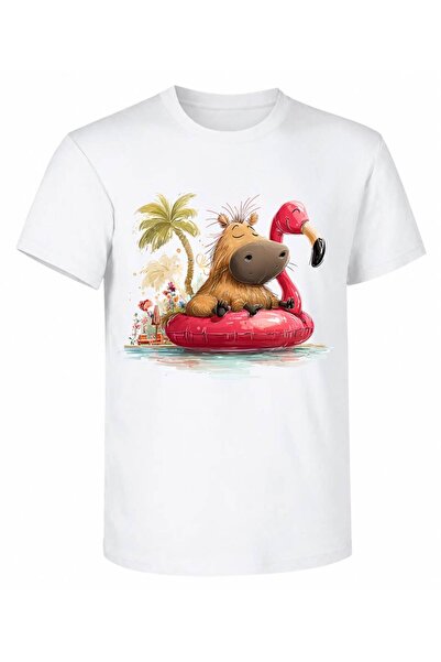 ROLY Unisex Cotton Capybara Print T-Shirt