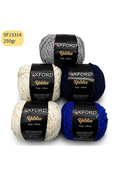 Oxford İplik Stok Fazlası Oxford Yıldız İp Paket Mix 250 gram Mix SF13314