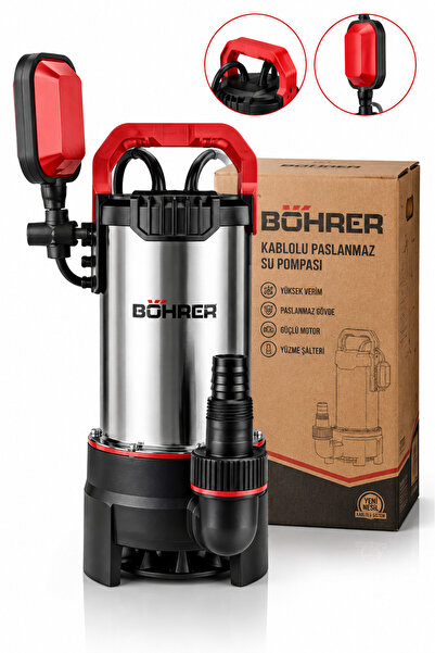 BÖHRER BA011461 PASLANMAZ 1.5 HP 11M DİK SAATTE 18 TON SU BAKIR SARGILI DALGI...