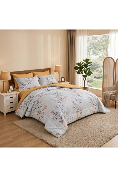ODS 6 Piece Floral Comforter Set, Microfiber Bedding Set with Comforter, Fitt...