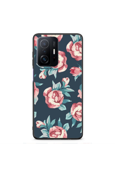 Other Xiaomi Redmi Note 11 T Purple roses Black Glossy Θήκη
