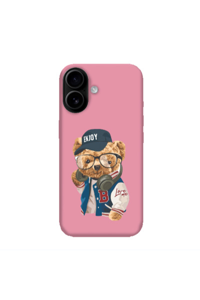 Other Apple Iphone 16 plus Enjoy Pink Colored Silicone TPU Θήκη