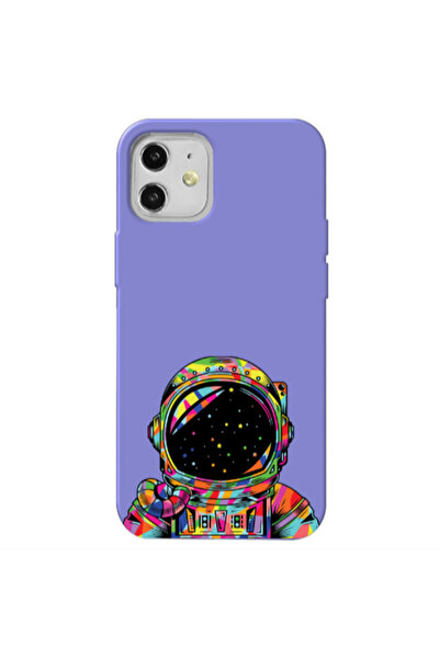 Other Apple iPhone 12 Astronaut 209 Purple Colored Silicone TPU Θήκη