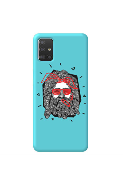 Other Samsung A51 Cool glasses Turquoise Colored Silicone TPU Θήκη