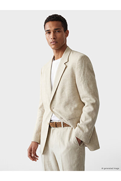 LC Waikiki Vizyon New Season Regular Fit 100% Linen Men's Blazer Jacket