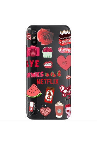 Other Xiaomi Redmi 9A pizza is my valentine Transparent Silicone TPU Θήκη