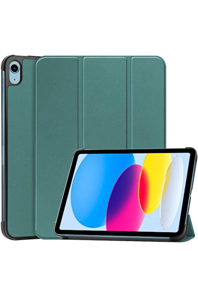 OEM Θήκη Tablet Flip Cover για iPad 10.9 " και iPad 11 2025, Μαυροπράσινο