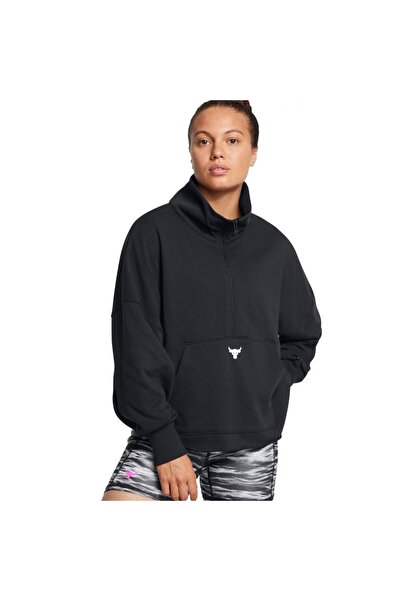 Under Armour PROJECT ROCK W Πουλόβερ με μισό φερμουάρ 1387760-001 Μαύρο M