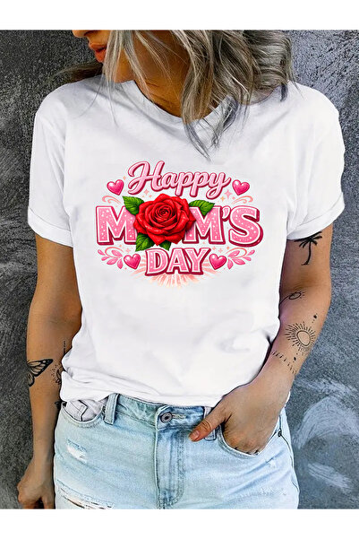 128 Features a Round Neckline and a Pattern Combining Hearts and Flowers, Mak...