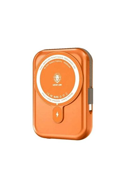 Green Lion Monaco 10000mAh MagSafe Power Bank, Orange