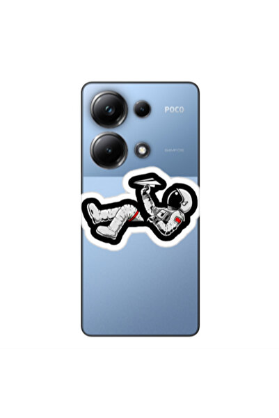 Other Xiaomi Poco M6 Pro 4G Astronaut flies a plane Transparent Silicone TPU ...