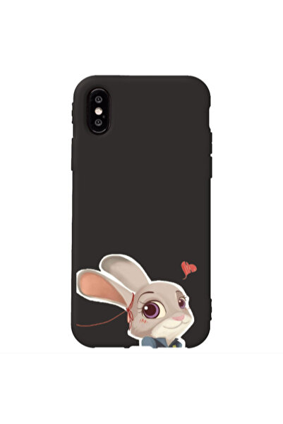 Other Apple iPhone Xs Valentines 16 Black Colored Silicone TPU Θήκη