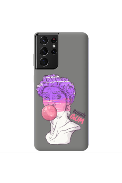 Other Samsung S21 Ultra Pin Bubble Grey Colored Silicone TPU Θήκη