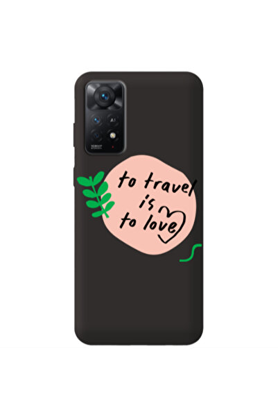 Other Xiaomi Redmi Note 11 4G To Travel is to Love Black Colored Silicone TPU...