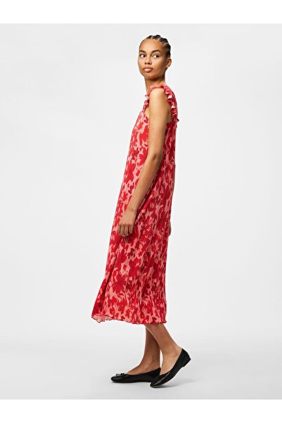 PIECES Maxikleid PCFLORA s volánovými ramínky