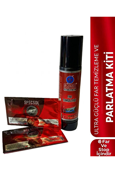 specsol Araba Far Temizleme Seti Stop Lambası Temizleme Seti Far Temizlik Set...