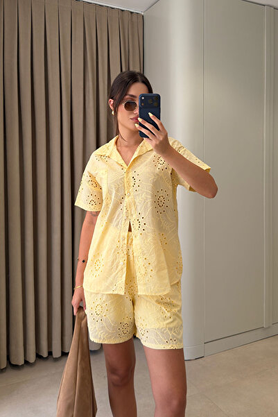 MAGARDE Verona Premium Shorts Shirt Set - Yellow
