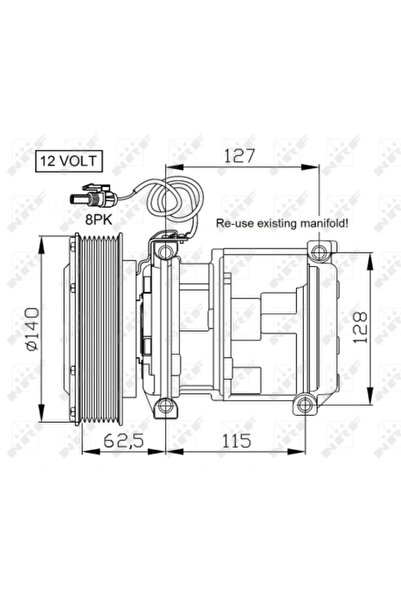 NRF Compresor Aer Conditionat Clima JOHN DEERE Series