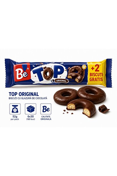 BISCUIT ТОП ОРИДЖИН ШОКОЛАДОВИ БИТЪЧКИ 52 ГР (6Х30=180 БР.)
