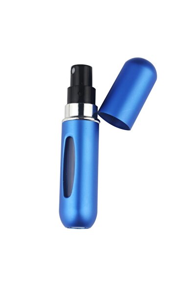 Choice18 زجاجة عطر صغيرة محمولة قابلة لإعادة التعبئة بسعة 5 مل و8 مل، زرقاء غ...