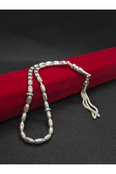 sarıyer silver Gümüş Tesbih 925 Ayar Boru Düz Kesim İşlemesiz Sade Tasarım Er...