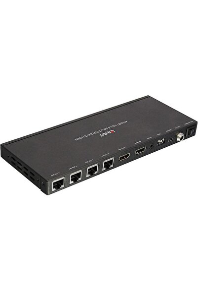 LİNDY LY-38155 Επεκτατής HDMI & IR 4 θυρών, 50μ, Cat.6, Μαύρο