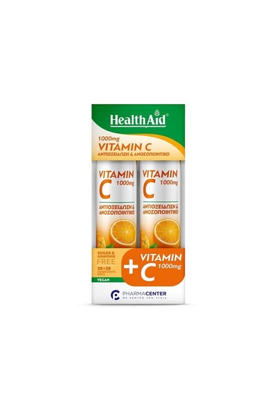 Healthaid Health Aid Βιταμίνη C Πορτοκάλι 1000mg 20 Δισκία & Βιταμίνη C Πορτο...