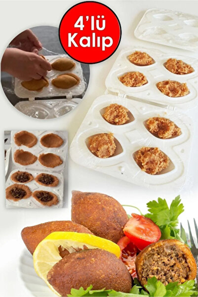 TUMU LIFE Içli Köfte Kalıbı Aparatı 4lü Pratik Köfte Kalıbı