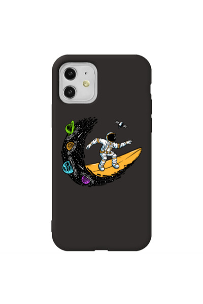 Other Apple iPhone 11 Surf in space Black Colored Silicone TPU Θήκη