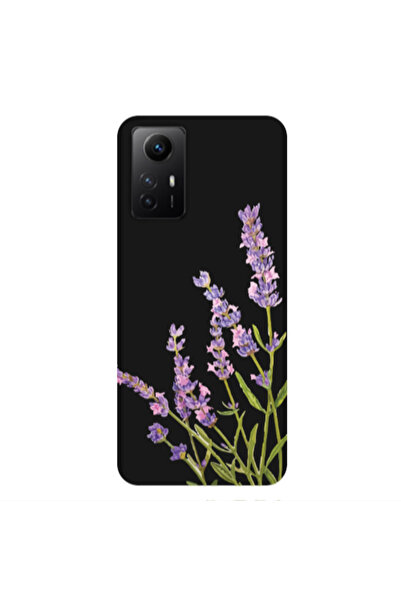 Other Xiaomi Redmi Note 12s Flowers 8 Black Colored Silicone TPU Θήκη