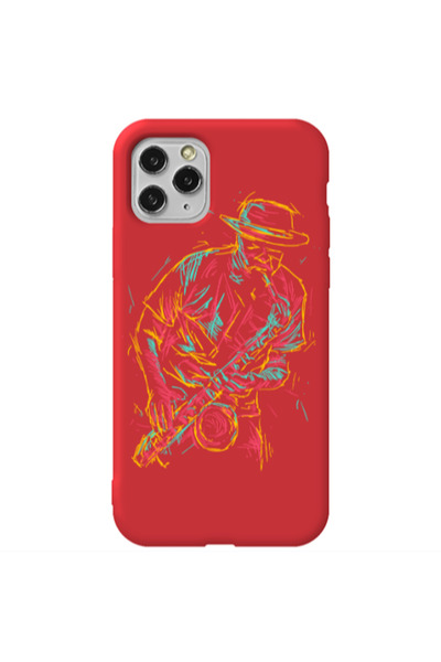 Other Apple iPhone 11 Pro Max Jazz Red Colored Silicone TPU Θήκη
